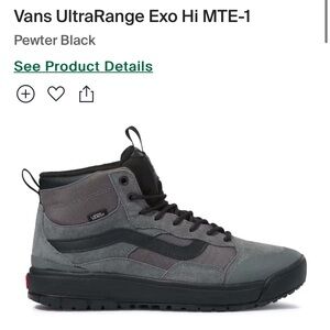 Vans UltraRange Exo Hi MTE-1 in Pewter & Black. Excellent condition.